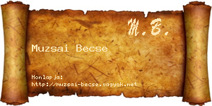 Muzsai Becse névjegykártya